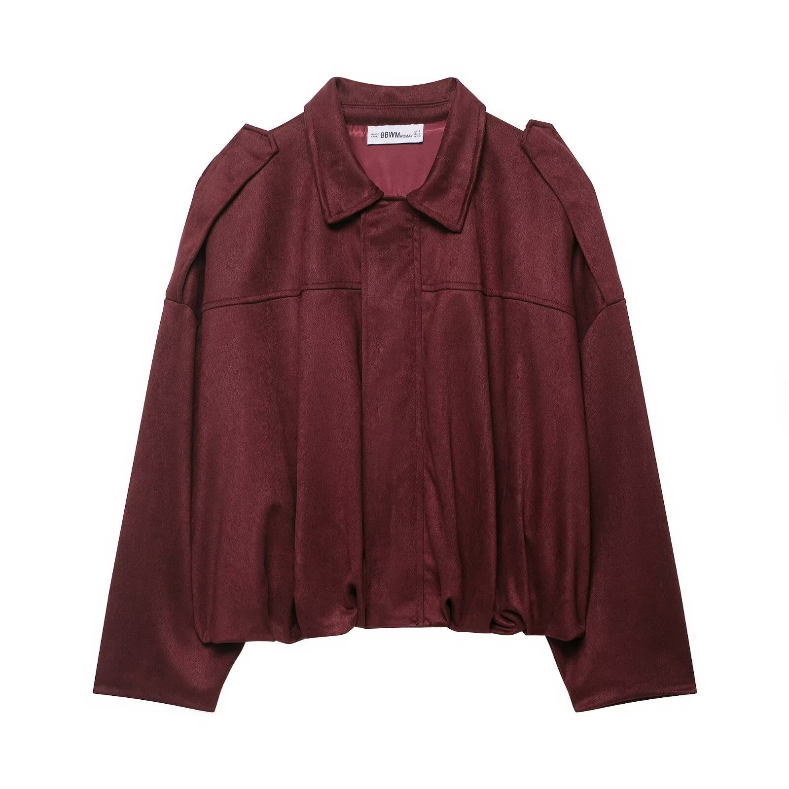 Women's style suede fleece jacket, fleece texture pilot jacket Hypersku