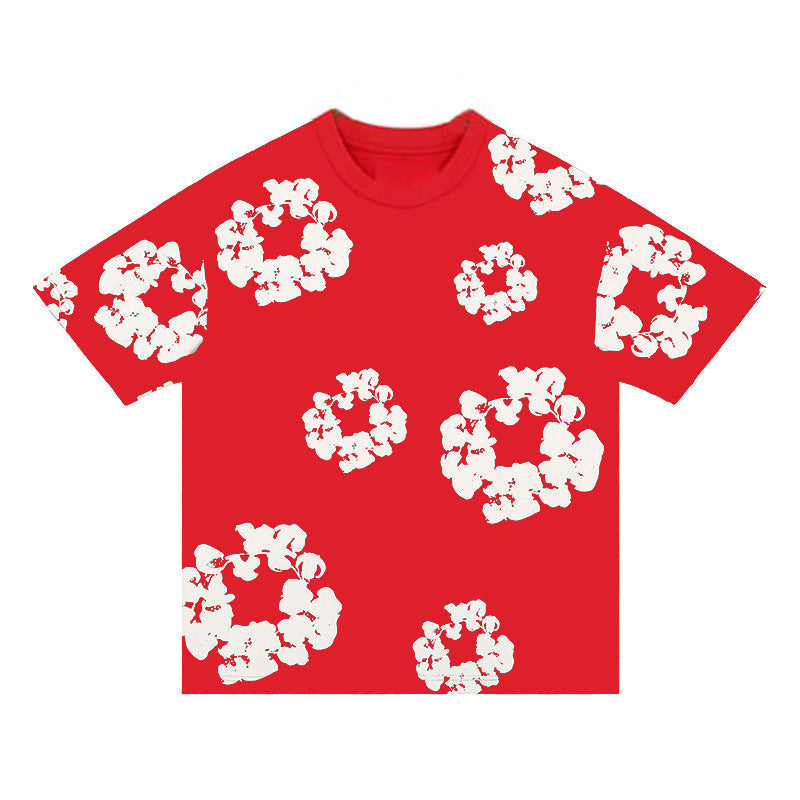 25 High-quality foamed kapok cotton loose street short-sleeved T-shirt for couples GONZALES ONLINE SHOP