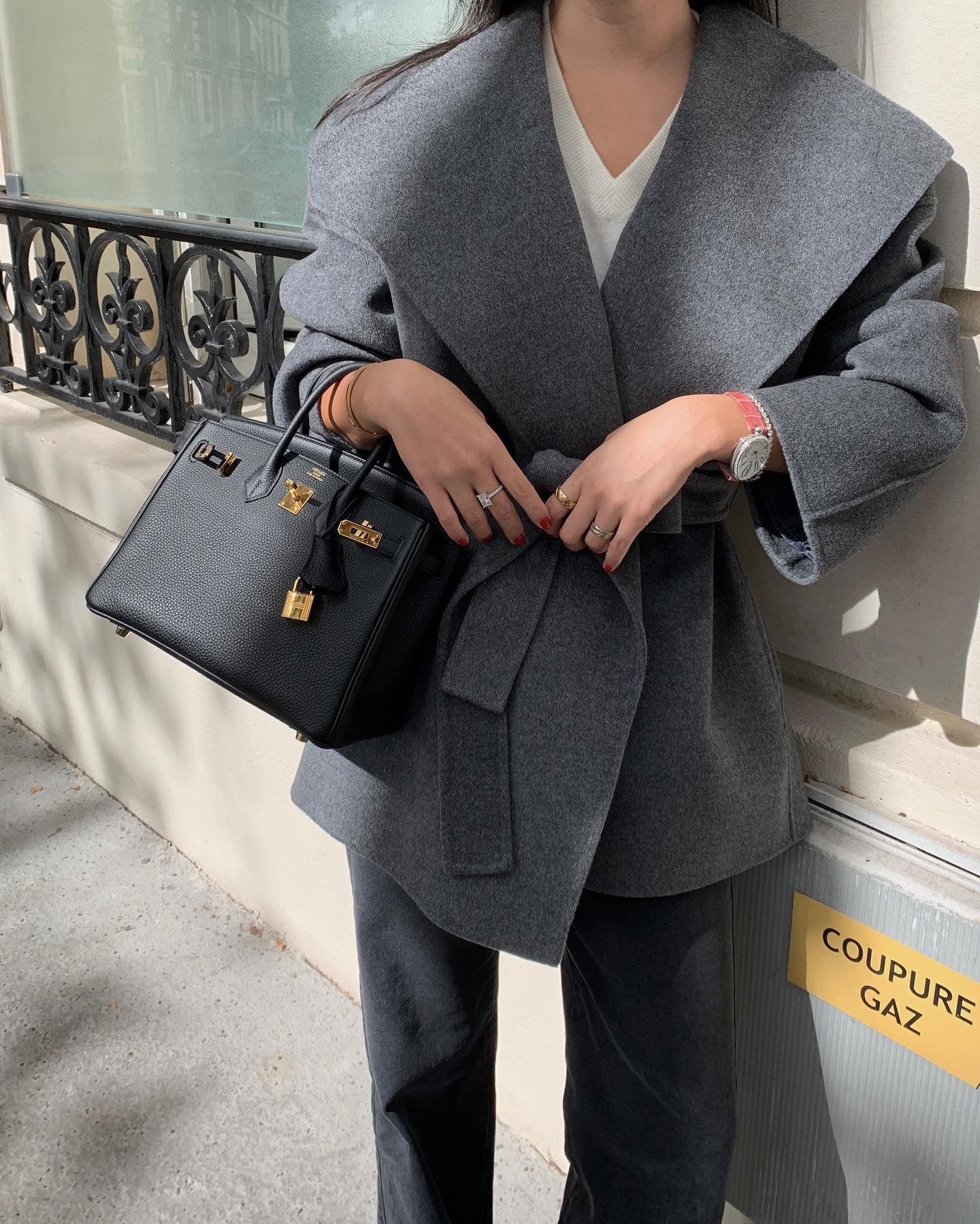 chic autumn and winter versatile and elegant large lapel tie, waist-cinching and slimming solid color long-sleeved woolen coat for women Hypersku