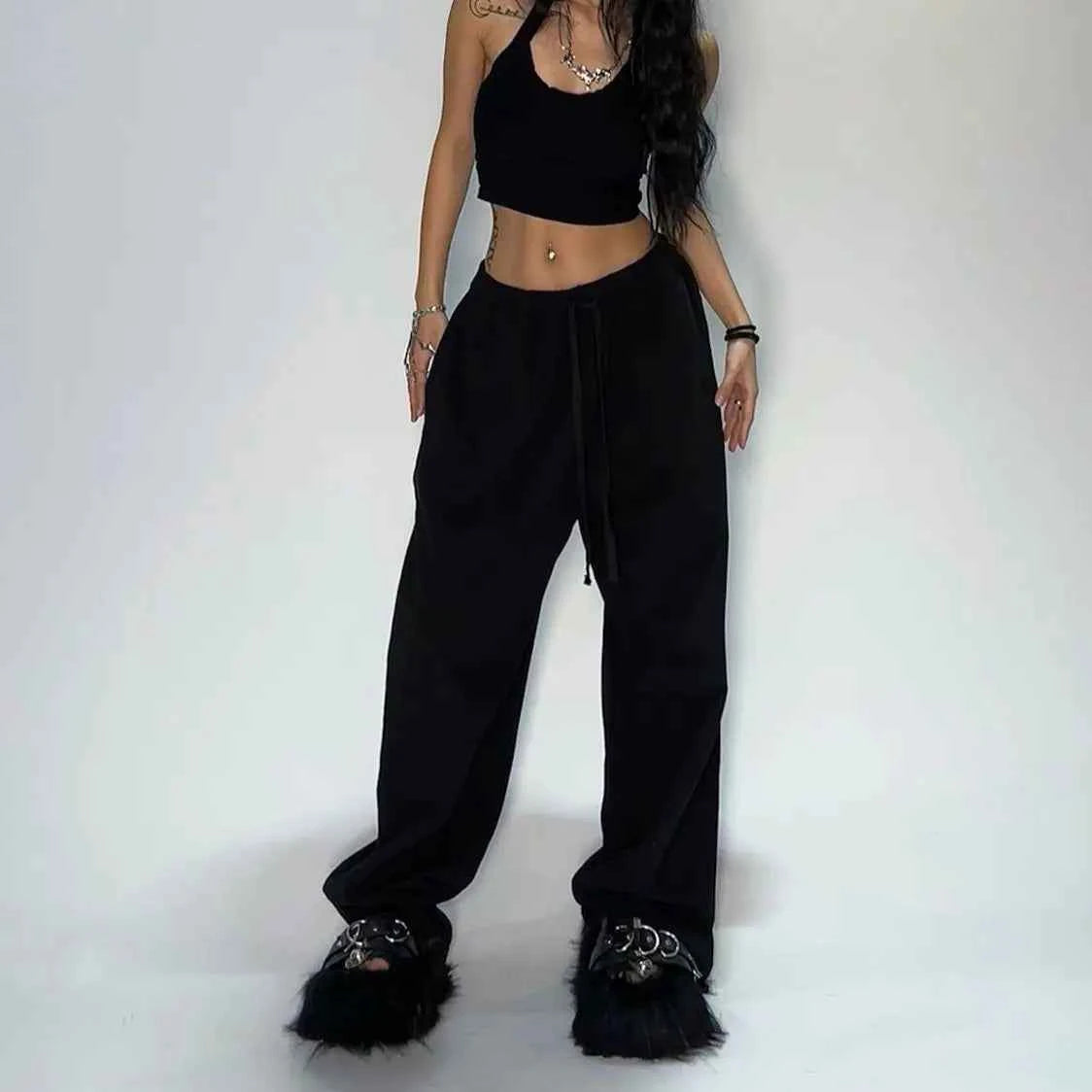 Casual Loose Straight Leg Pants Striped 2025 Summer Fashion Trend Brand Street Hip-hop Jogging Men's Women's Harajuku Sweatpants
