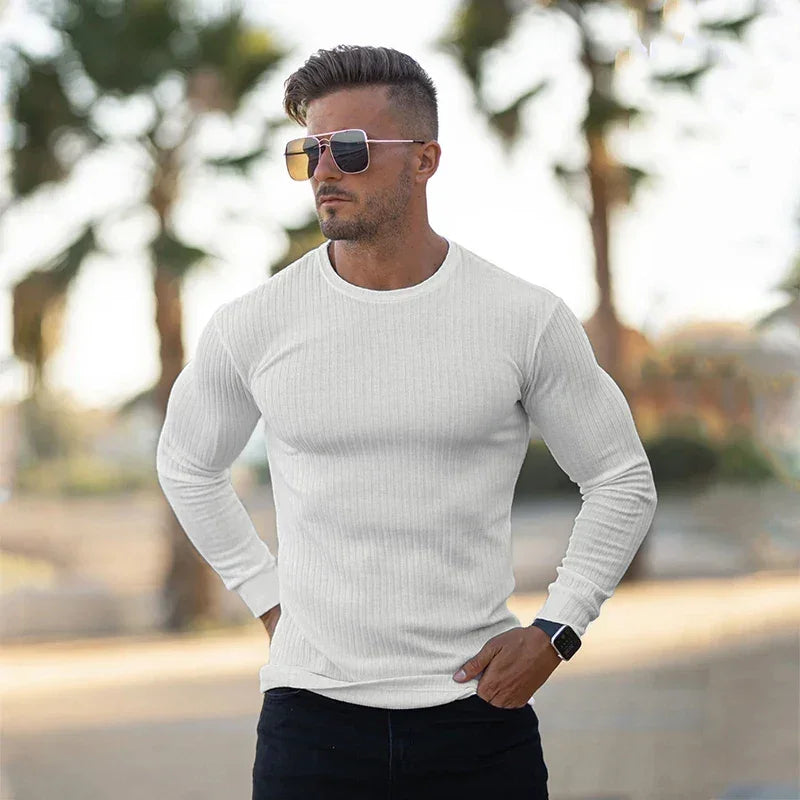 New Autumn Fashion Thin Sweaters Men Casual Long Sleeve Pullovers Man O-Neck Solid Slim Fit Sweaters Knitting Tops pull homme GONZALES ONLINE SHOP