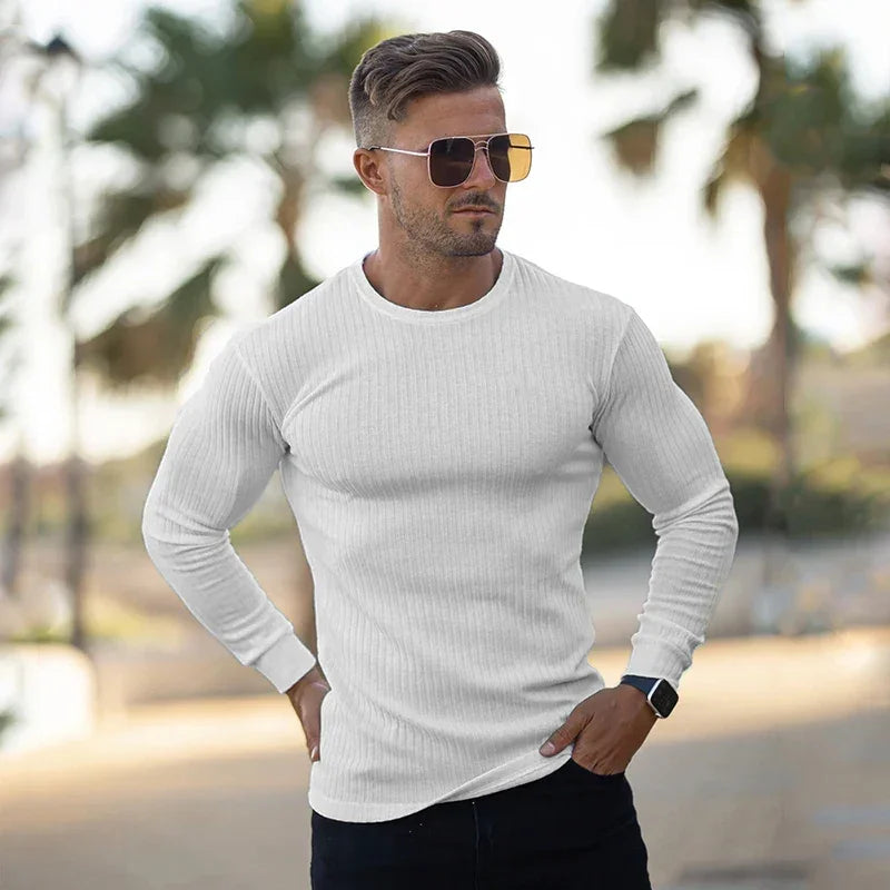 New Autumn Fashion Thin Sweaters Men Casual Long Sleeve Pullovers Man O-Neck Solid Slim Fit Sweaters Knitting Tops pull homme GONZALES ONLINE SHOP
