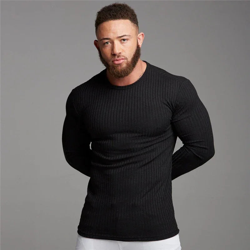New Autumn Fashion Thin Sweaters Men Casual Long Sleeve Pullovers Man O-Neck Solid Slim Fit Sweaters Knitting Tops pull homme GONZALES ONLINE SHOP