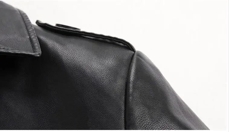 Batmo 2024 New Arrival Autumn & Winter Men's Leather Trench Coat - Thicked Real Leather Long Overcoat for Plus Size S-5XL - GONZALES ONLINE SHOP