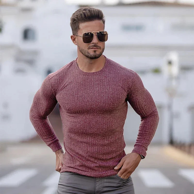 New Autumn Fashion Thin Sweaters Men Casual Long Sleeve Pullovers Man O-Neck Solid Slim Fit Sweaters Knitting Tops pull homme GONZALES ONLINE SHOP