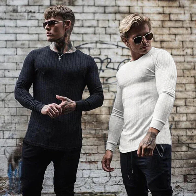 New Autumn Fashion Thin Sweaters Men Casual Long Sleeve Pullovers Man O-Neck Solid Slim Fit Sweaters Knitting Tops pull homme GONZALES ONLINE SHOP