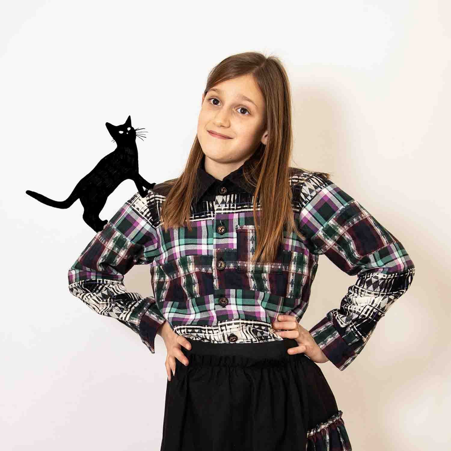 Mixed Tartan Plaid Shirt Infantium Victoria