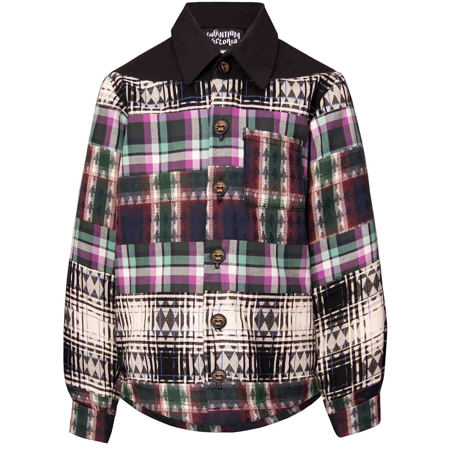 Mixed Tartan Plaid Shirt Infantium Victoria