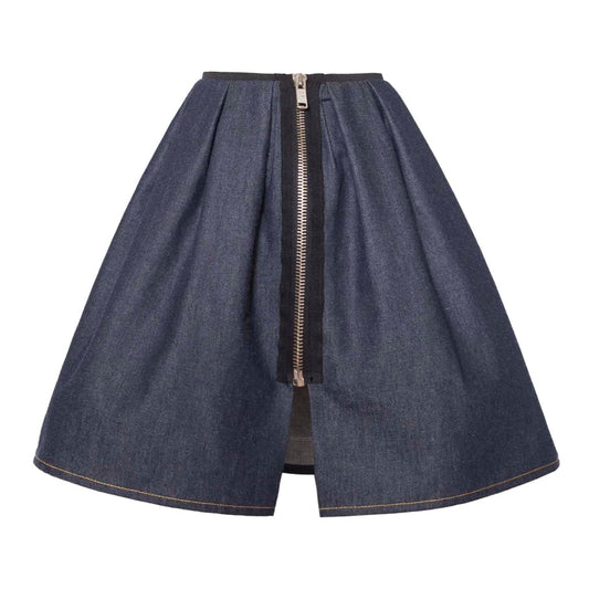 Blue Denim Skirt with Appliqué Infantium Victoria