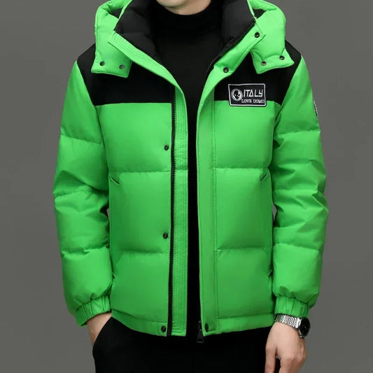 Winter New Down Jacket Men's Thick Warm White Duck Casual Coat Hooded Cold-proof Jack Clothing - GONZALES ONLINE SHOP