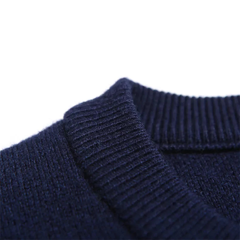 Men's Striped Cotton Sweater Pullover O Neck Knitwear Autumn Jumpers Plus Size 3XL 4XL - GONZALES ONLINE SHOP