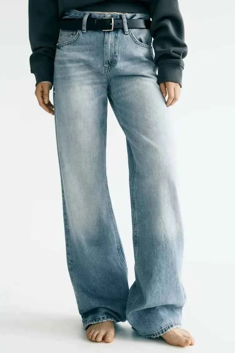 Z1975 straight height waist long jeans 2025 ETJ Autumn/Winter New Wash Product y2k Classic Jeans for women