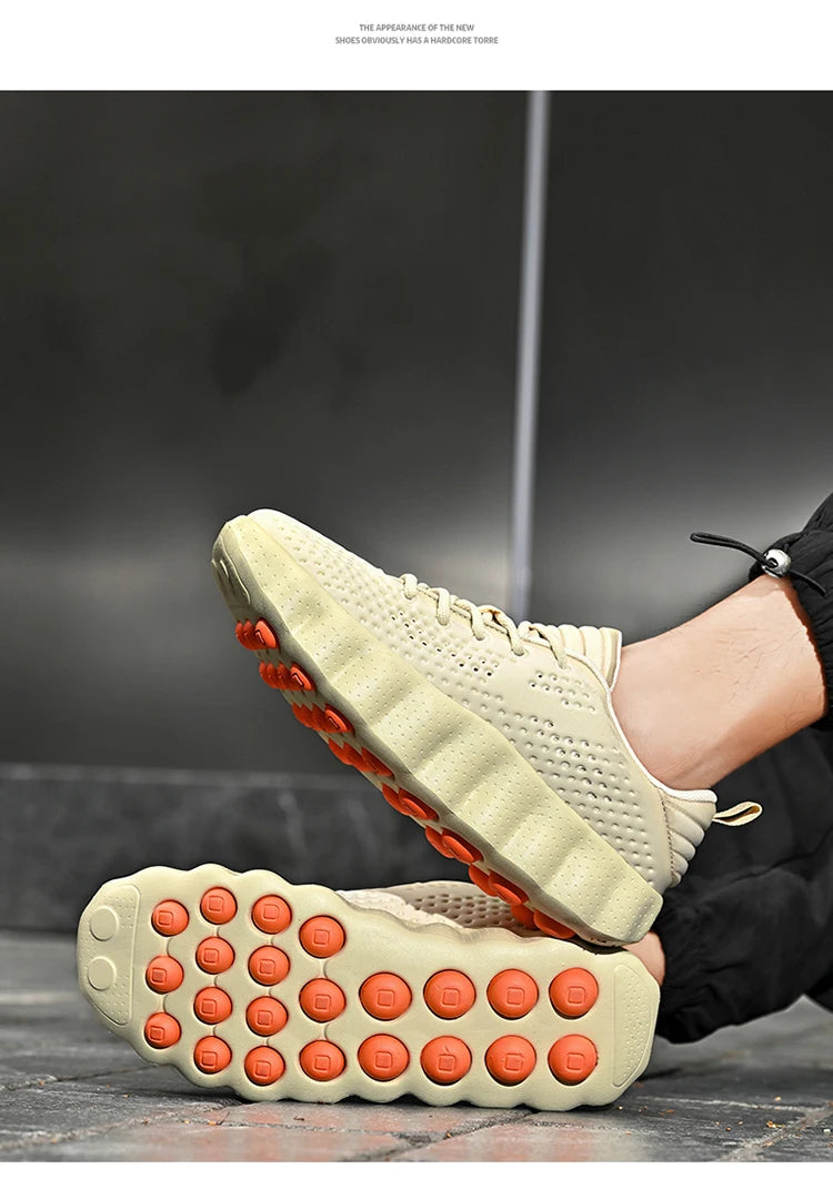 Men's Comfortable Casual Sneakers with Foot Sensing Massage Technology Women's Sports Breathable Lightweight Training Shoes GONZALES ONLINE SHOP