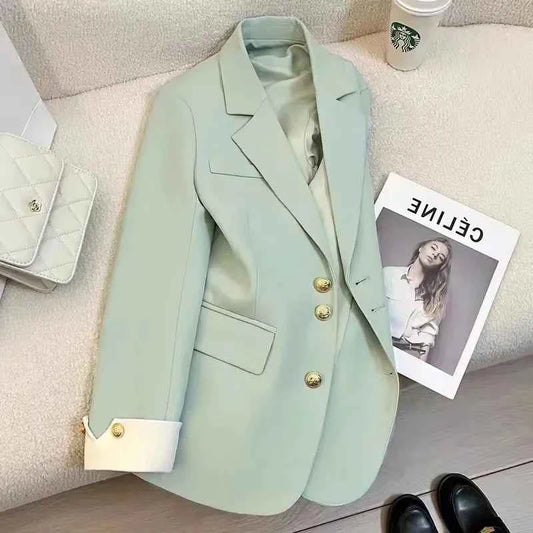 Women's Blazer Coat Spring Autumn Korean Version Leisure Ladies Suit Jacket Design Sense Korean Version Female Suit Top