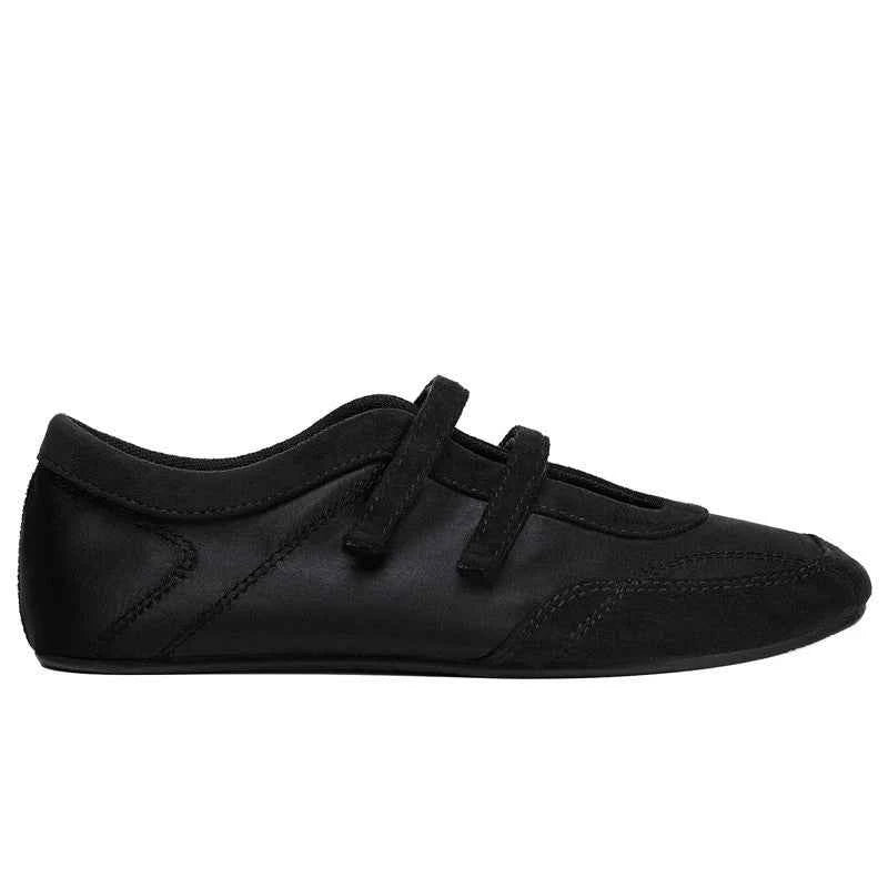 Low Top Shoes Four Seasons New Round Head Shallow Mouth Splicing Soft Sole Anti-slip Wear-resistant Flat Sports Shoes