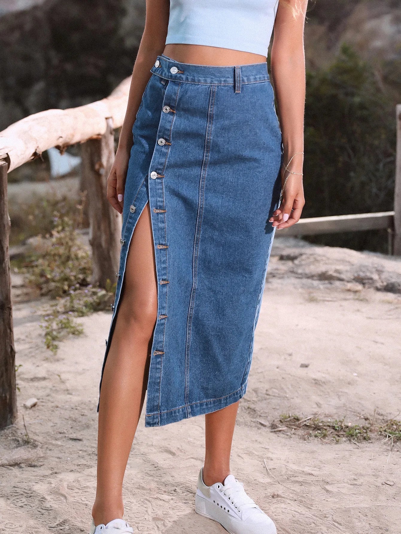 Casual High Quality Maxi Denim Skirts For Women Summer 2024 Fashion Black Jeans Dress Long Y2k Skirt Denim GONZALES ONLINE SHOP