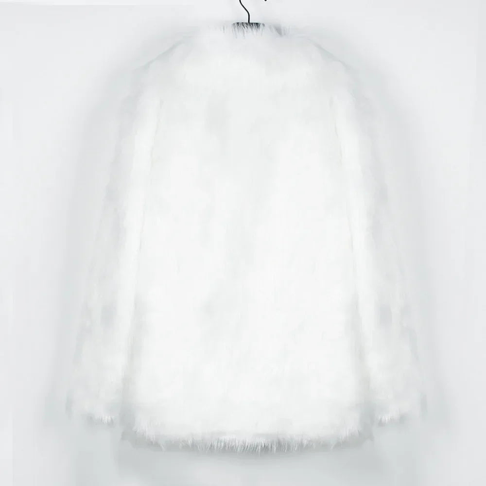 Men Faux Fox Fur Jacket Coat Winter Thick Fluffy Long Sleeve Lapel Warm Shaggy Outerwear Luxury Fur Jacket Bontjas Jackets Mens - GONZALES ONLINE SHOP