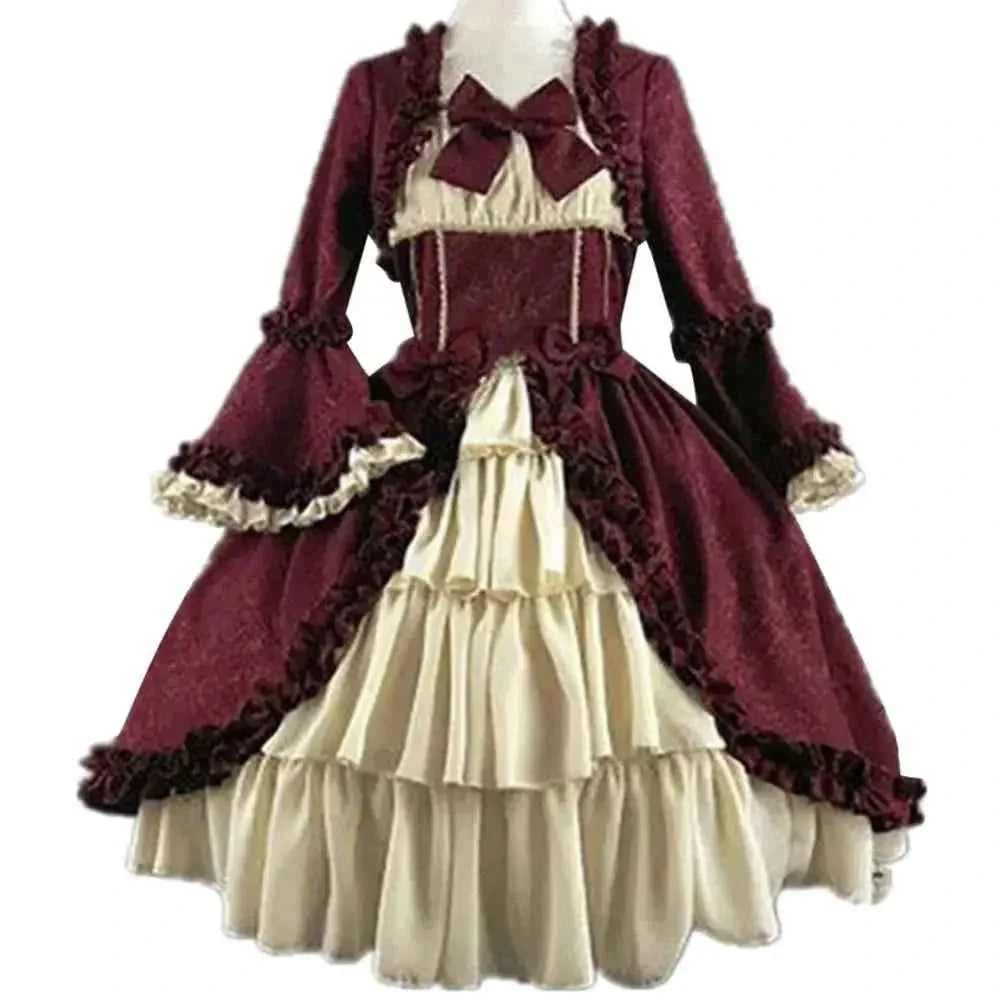 Medieval Goth Lolita Dress - Retro Court Style for a Unique Look - GONZALES ONLINE SHOP