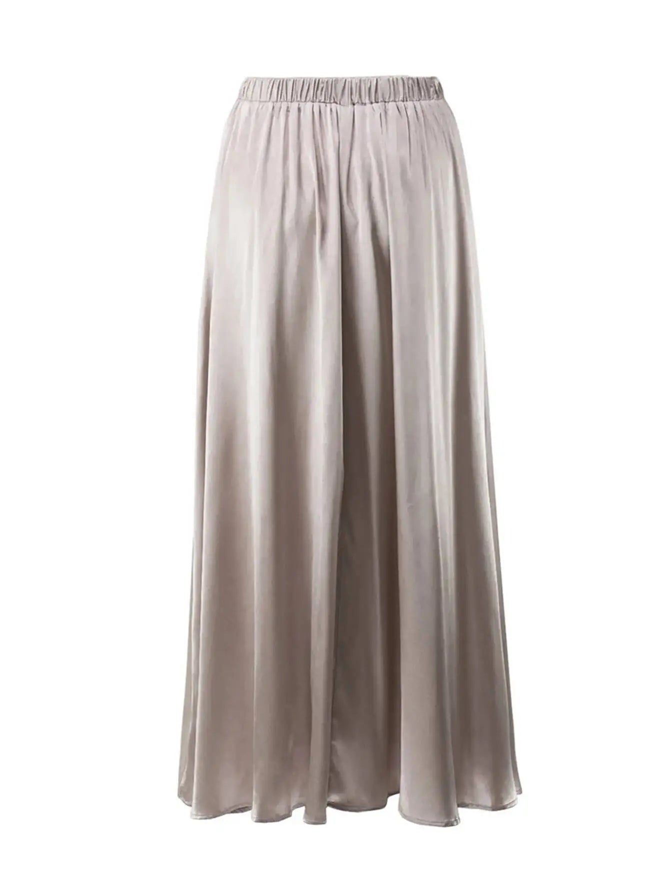 Sexy fashion maxi satin skirt women summer high waist long skirts elegant black white party skirt for woman clothing streetwear GONZALES ONLINE SHOP