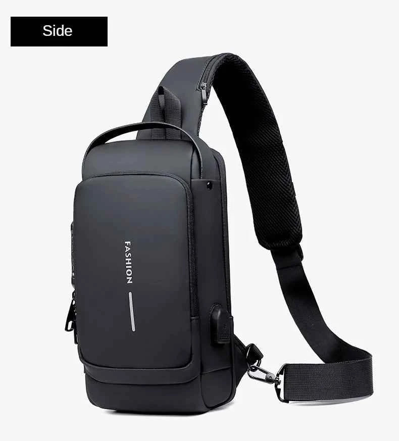 New Brand Designer Men Crossbody Bag PU Leather Classic Anti-Theft Shoulder Bag Chest Bag Multifunctional for Men