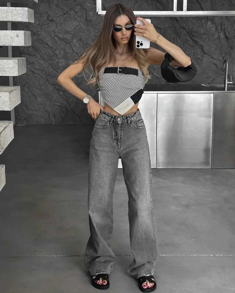 Z1975 straight height waist long jeans 2025 ETJ Autumn/Winter New Wash Product y2k Classic Jeans for women
