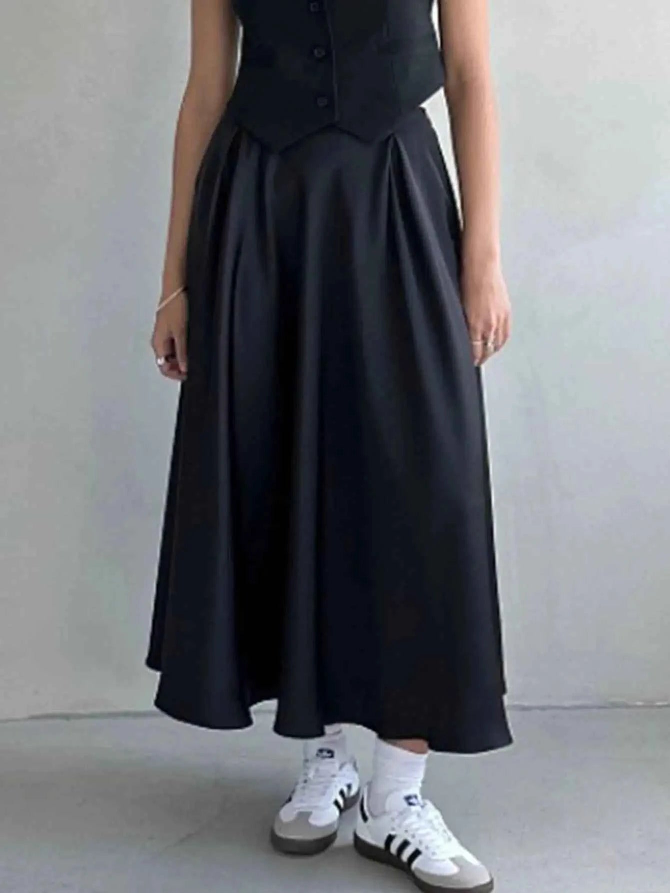 Sexy fashion maxi satin skirt women summer high waist long skirts elegant black white party skirt for woman clothing streetwear