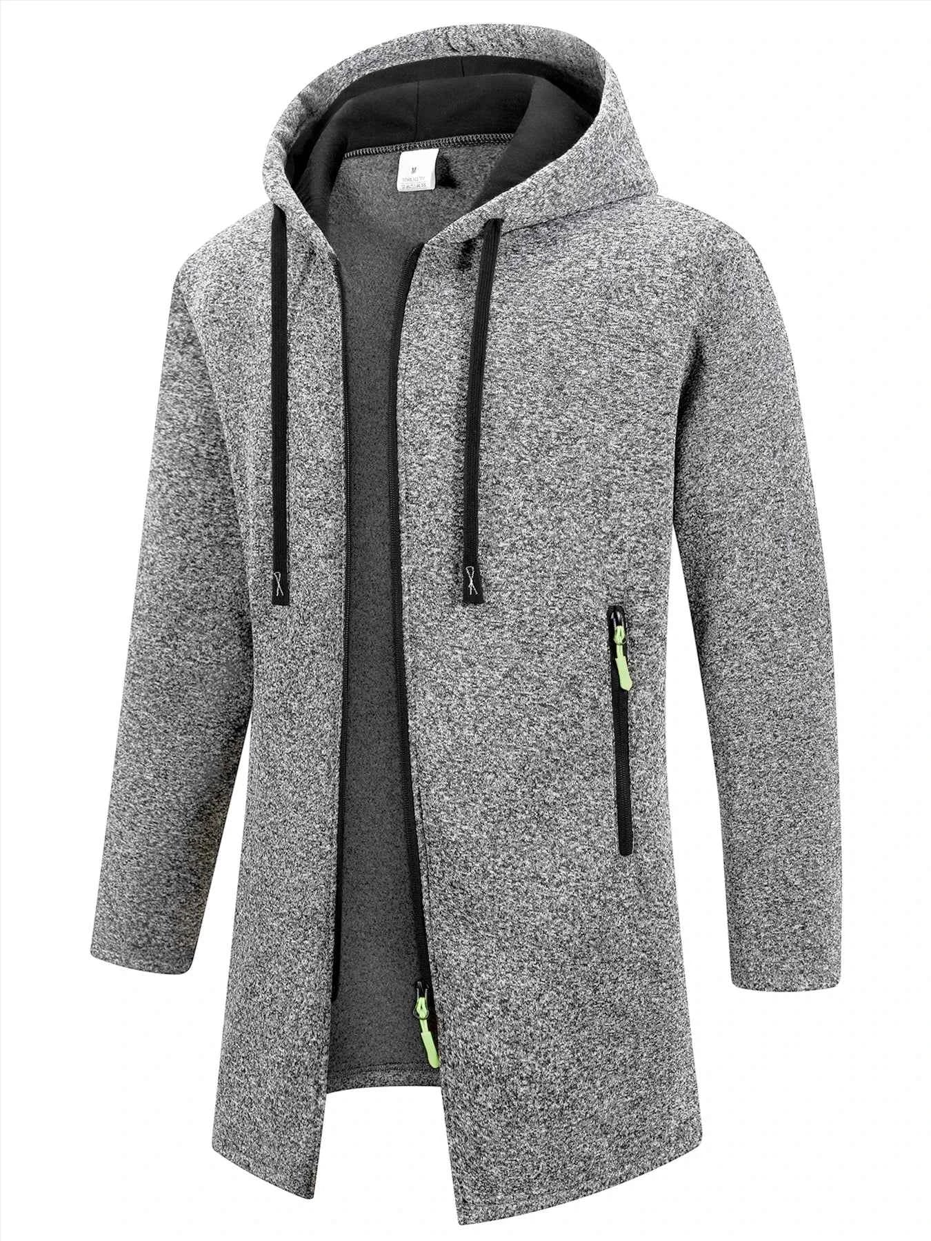 New Streetwear Men's Long Sleeve Sweatshirts for Men Zipper Hooded Oversize Winter Warm Jacket Coat Outdoor Tracksuit Men