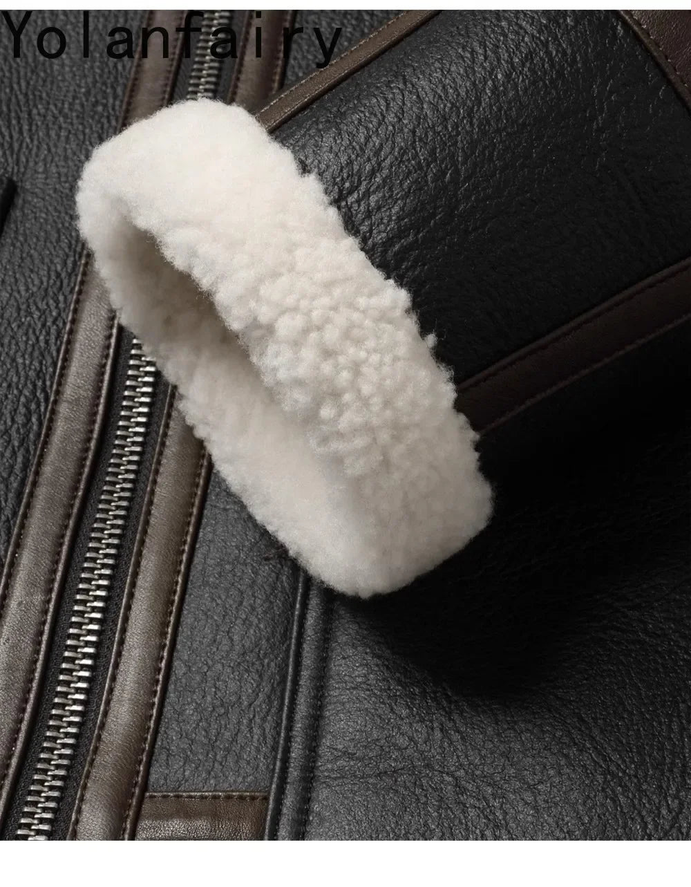 YOLANFAIRY Real Sheepskin Fur Men Jacket Natural Fur Coats Man Luxury Clothing Winter Jacket Black Fur Coat Куртка Мужская 2024 - GONZALES ONLINE SHOP