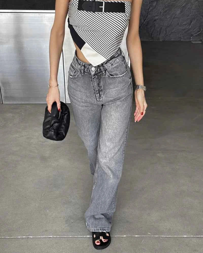 Z1975 straight height waist long jeans 2025 ETJ Autumn/Winter New Wash Product y2k Classic Jeans for women