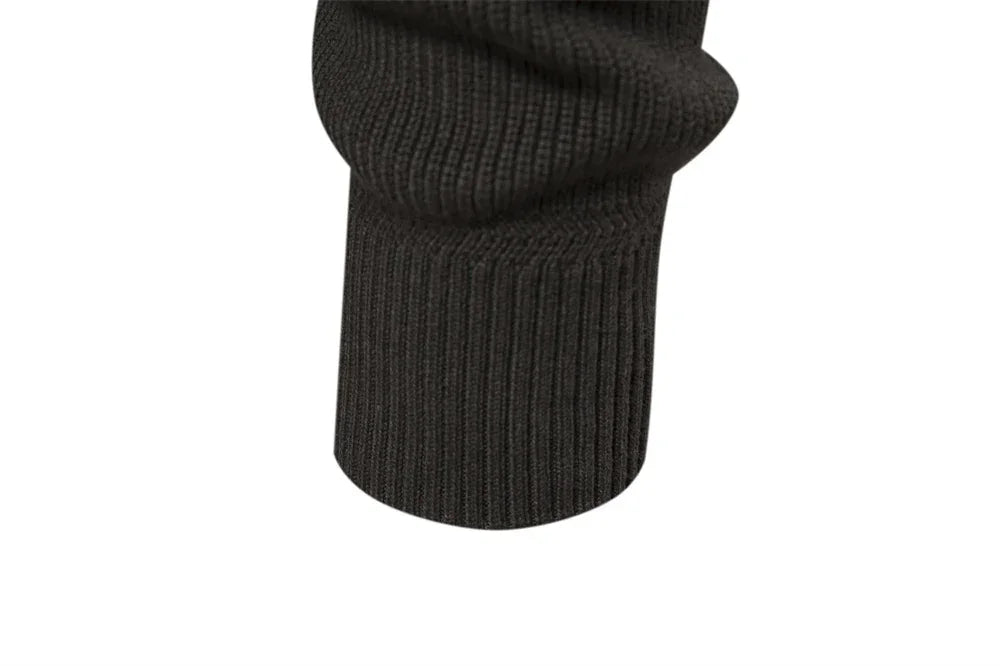 2023 New Autumn Winter Patchwork Sweater for Men - High Quality Zipper Cardigans in Cotton - GONZALES ONLINE SHOP