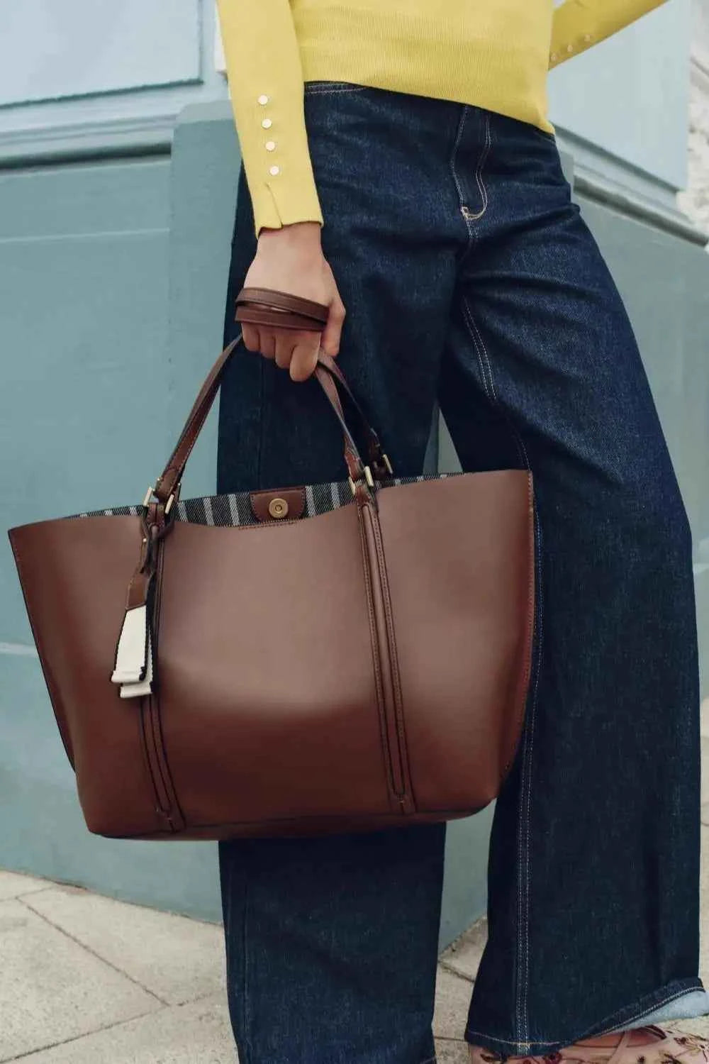 Fashion Minimalist Tote Bag Women Casual Leather Large Capacity Shoulder Bag Ladies High End Commute Shopping Underarm Bags 2025