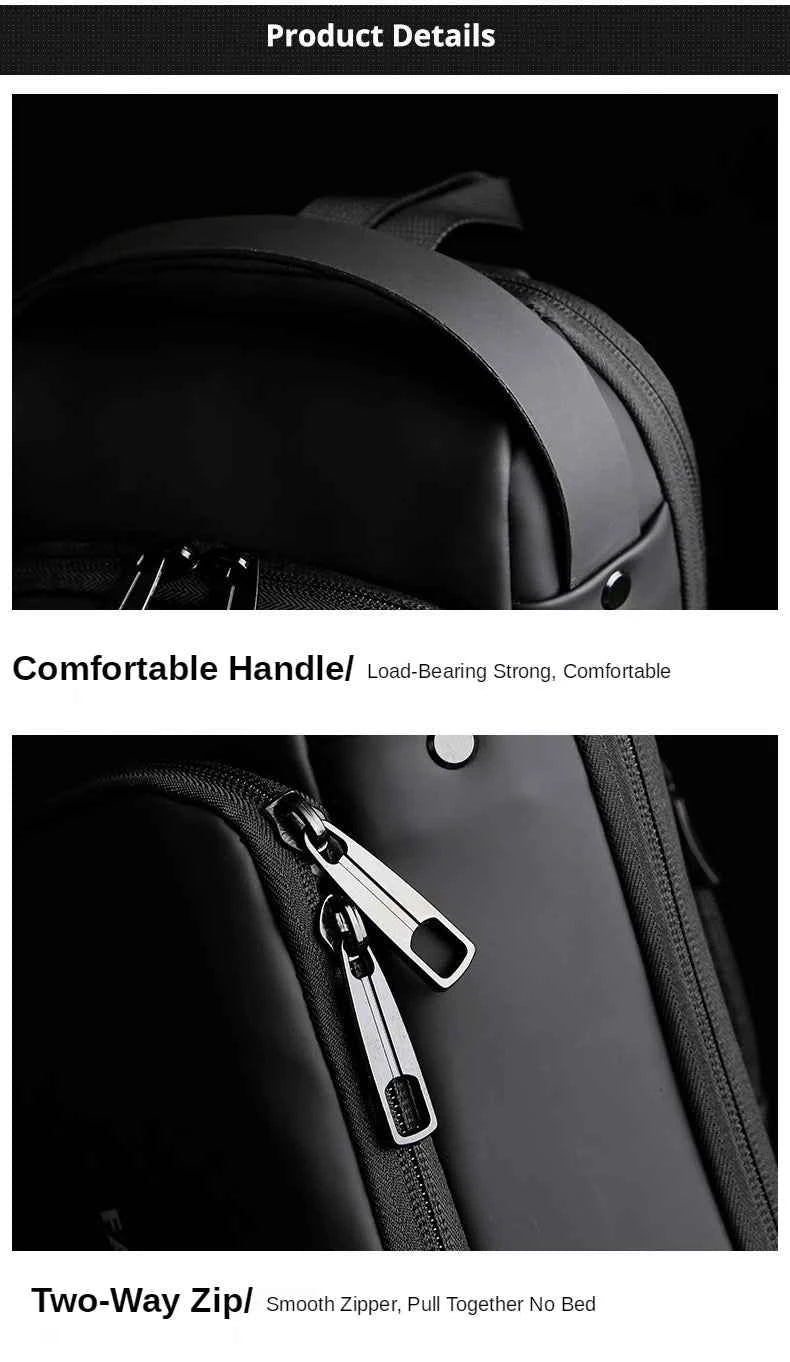 New Brand Designer Men Crossbody Bag PU Leather Classic Anti-Theft Shoulder Bag Chest Bag Multifunctional for Men