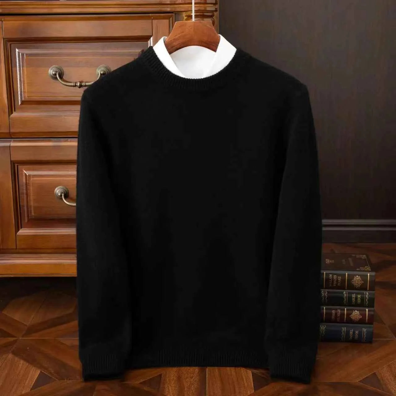 2025 Cashmere Sweater O-neck Pullovers Men's Loose Oversized M-3XL Knitted Bottom Shirt Autumn Winter New Korean Casual Men Top
