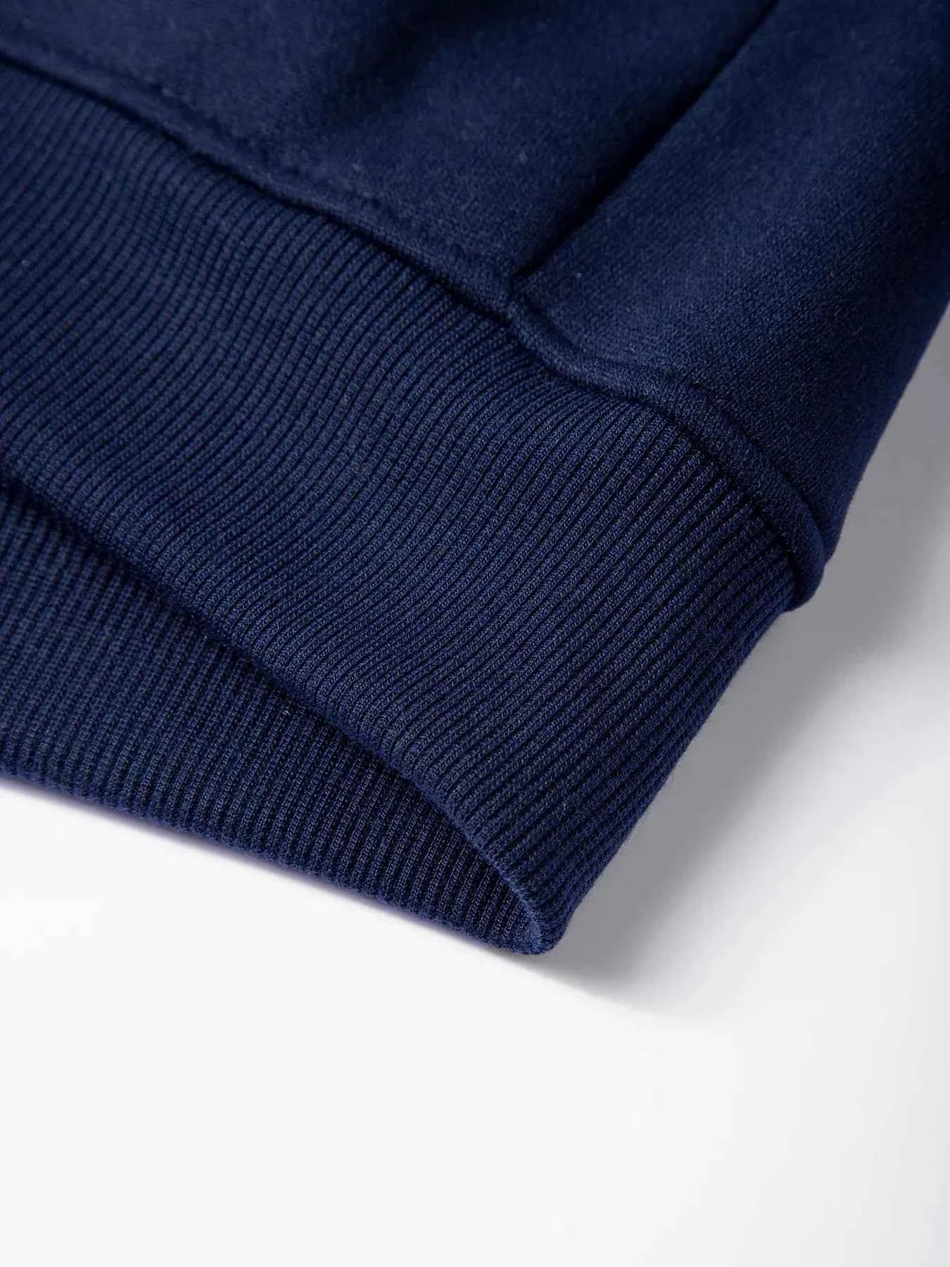 Men's Crew Neck Hoodies Autumn Winter Fleece Warm Casual Loose Pullover Solid Color Round Neck Sport Long Sleeved Sweatshirt