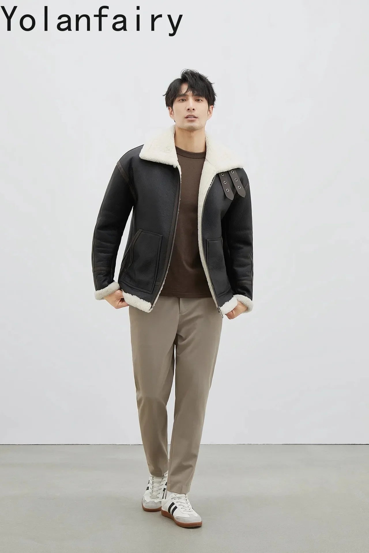 YOLANFAIRY Real Sheepskin Fur Men Jacket Natural Fur Coats Man Luxury Clothing Winter Jacket Black Fur Coat Куртка Мужская 2024 - GONZALES ONLINE SHOP