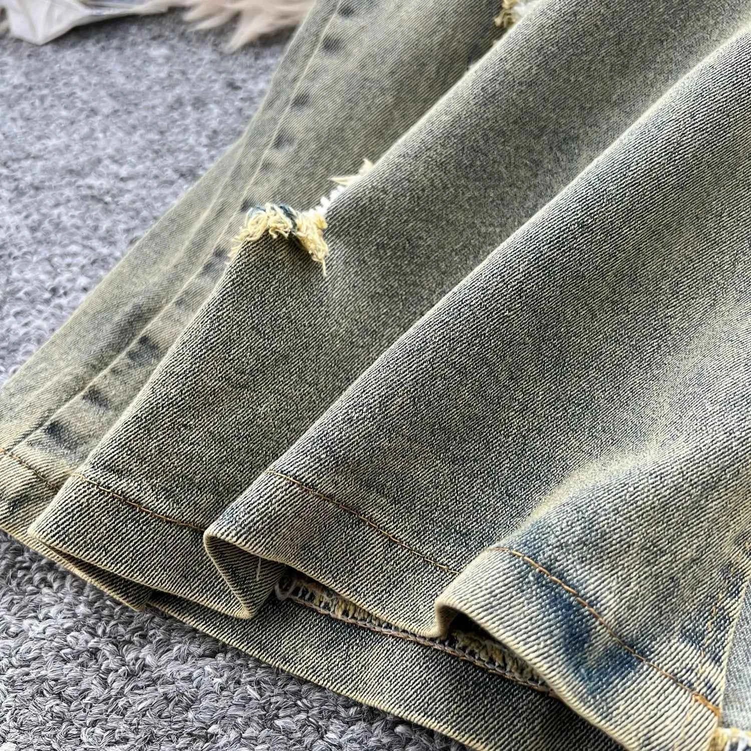 American Retro Washed Denim Two-piece Set,Women's New Summer Vintage Hang-the-neck Sleeveless Lapel Top with Slit Slimming Skirt