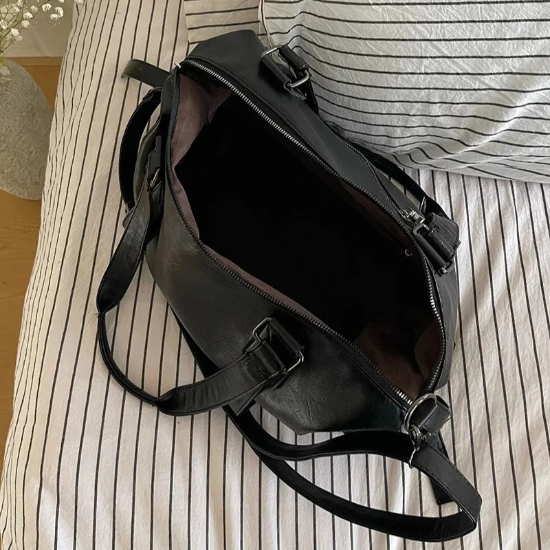 Fashion Tote Bag Leather Women Bag Simplicity Handbag Solid Vintage Shoulder Messenger Bag for Ladies GONZALES ONLINE SHOP