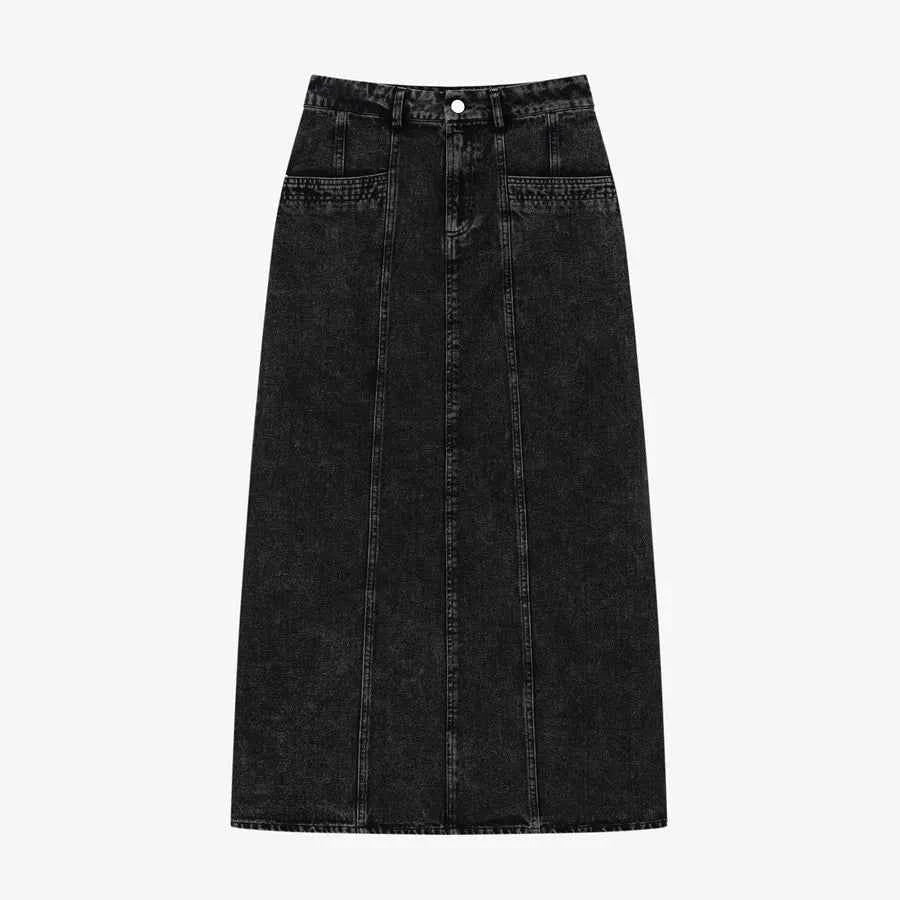 AS AW 2024 spring summer maxi denim skirt for woman clothing no any stretch (ship out in 24 hours)