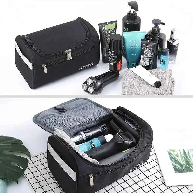 Leather Toiletry Bag for Men Women Dopp Kit Mens Hanging Toiletry Bag Travel Toiletry Bag for Traveling Large Cosmetic Bag for T