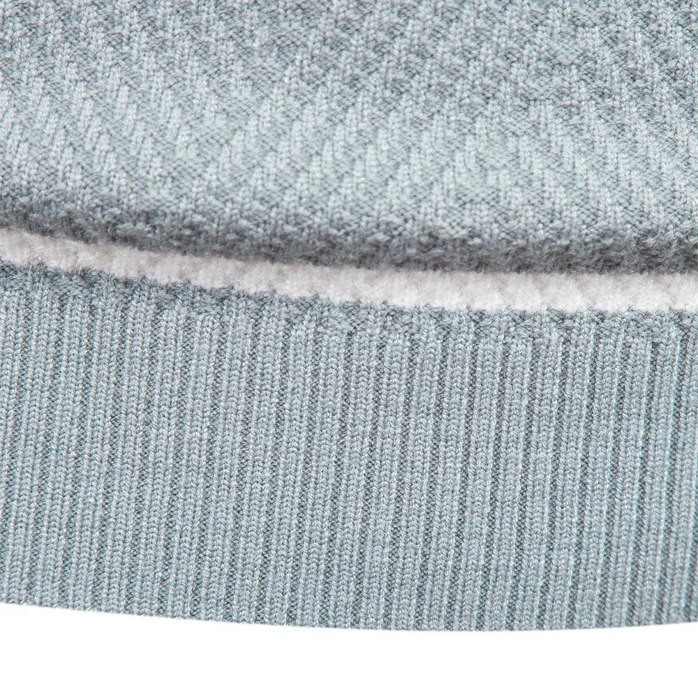 New Autumn Pullover Men's Sweater O-neck Patchwork Long Sleeve Warm Slim Sweaters Men Casual Fashion Sweater Men Clothing GONZALES ONLINE SHOP