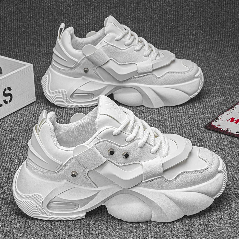 Shoes Men High Quality Platform Sneaker Fashion High-top Leather Sports Men 2026 Thick-soled Casual Shoes Zapatillas Hombre GONZALES ONLINE SHOP