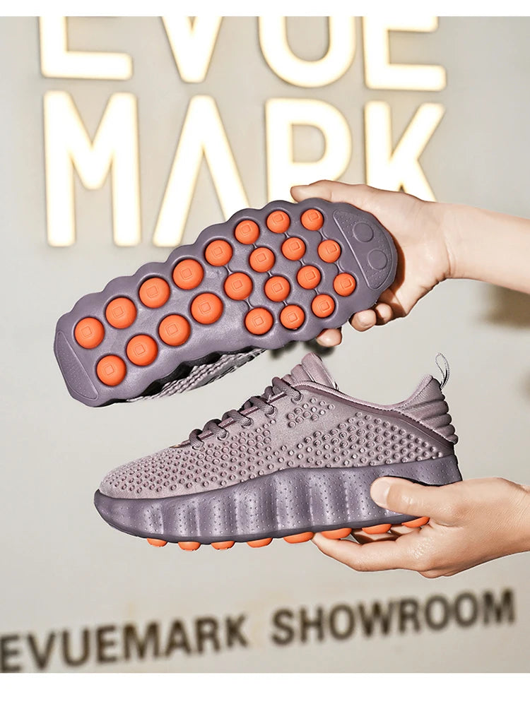 Men's Comfortable Casual Sneakers with Foot Sensing Massage Technology Women's Sports Breathable Lightweight Training Shoes GONZALES ONLINE SHOP