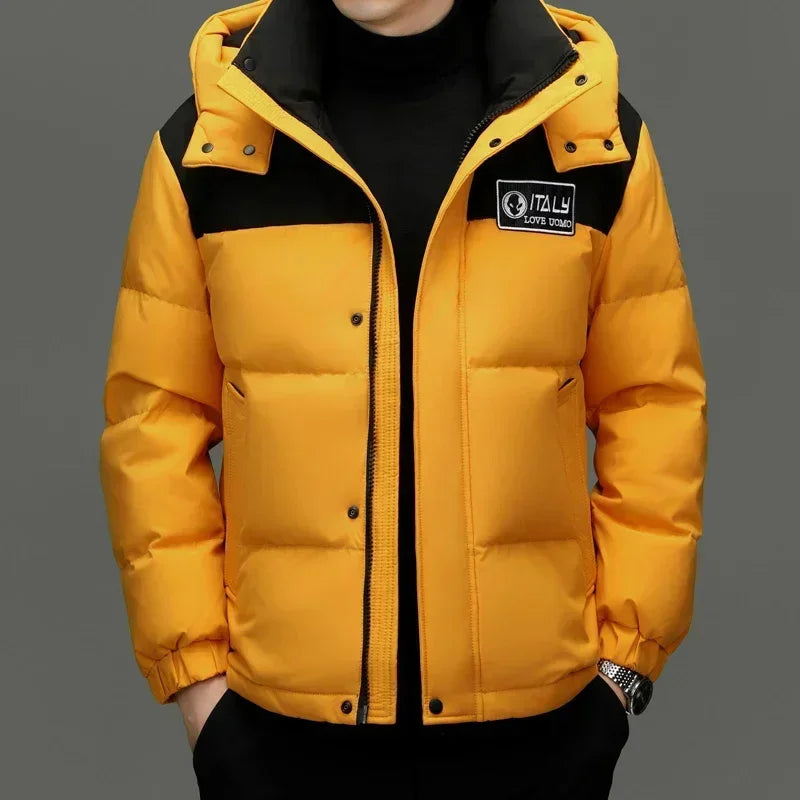 Winter New Down Jacket Men's Thick Warm White Duck Casual Coat Hooded Cold-proof Jack Clothing - GONZALES ONLINE SHOP