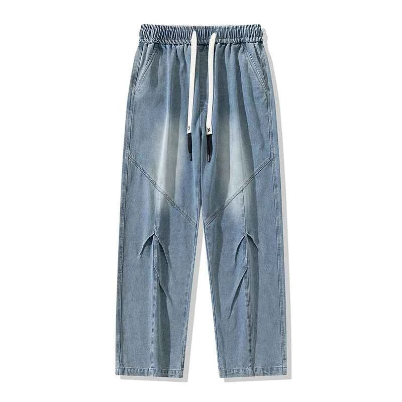 Men's Wide Leg Jeans Loose Casual Oversized Trousers Spring Fashion Streetwear Outdoor Neutral Style Washed Effect