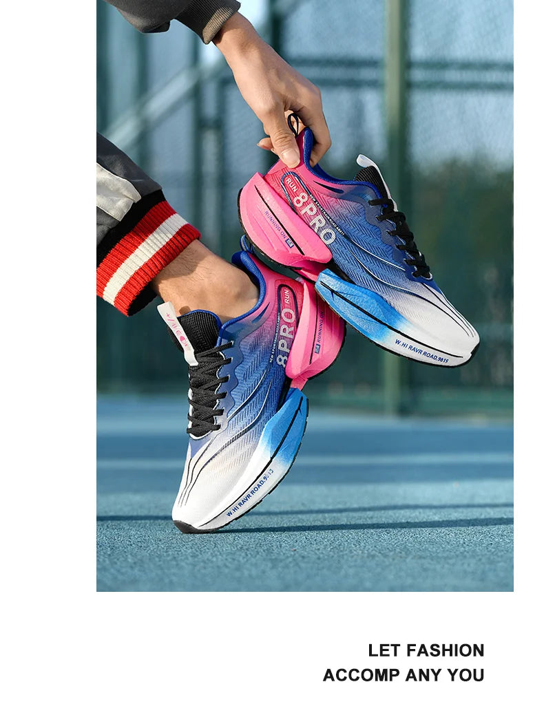 Men's Running Shoes Carbon Plate Racing Marathon Athletic Shoes Cushioned Comfortable Road Sneakers Teenage Training Shoes GONZALES ONLINE SHOP