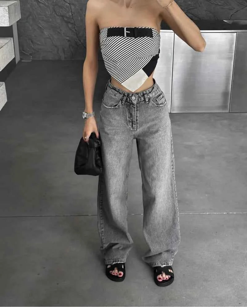 Z1975 straight height waist long jeans 2025 ETJ Autumn/Winter New Wash Product y2k Classic Jeans for women