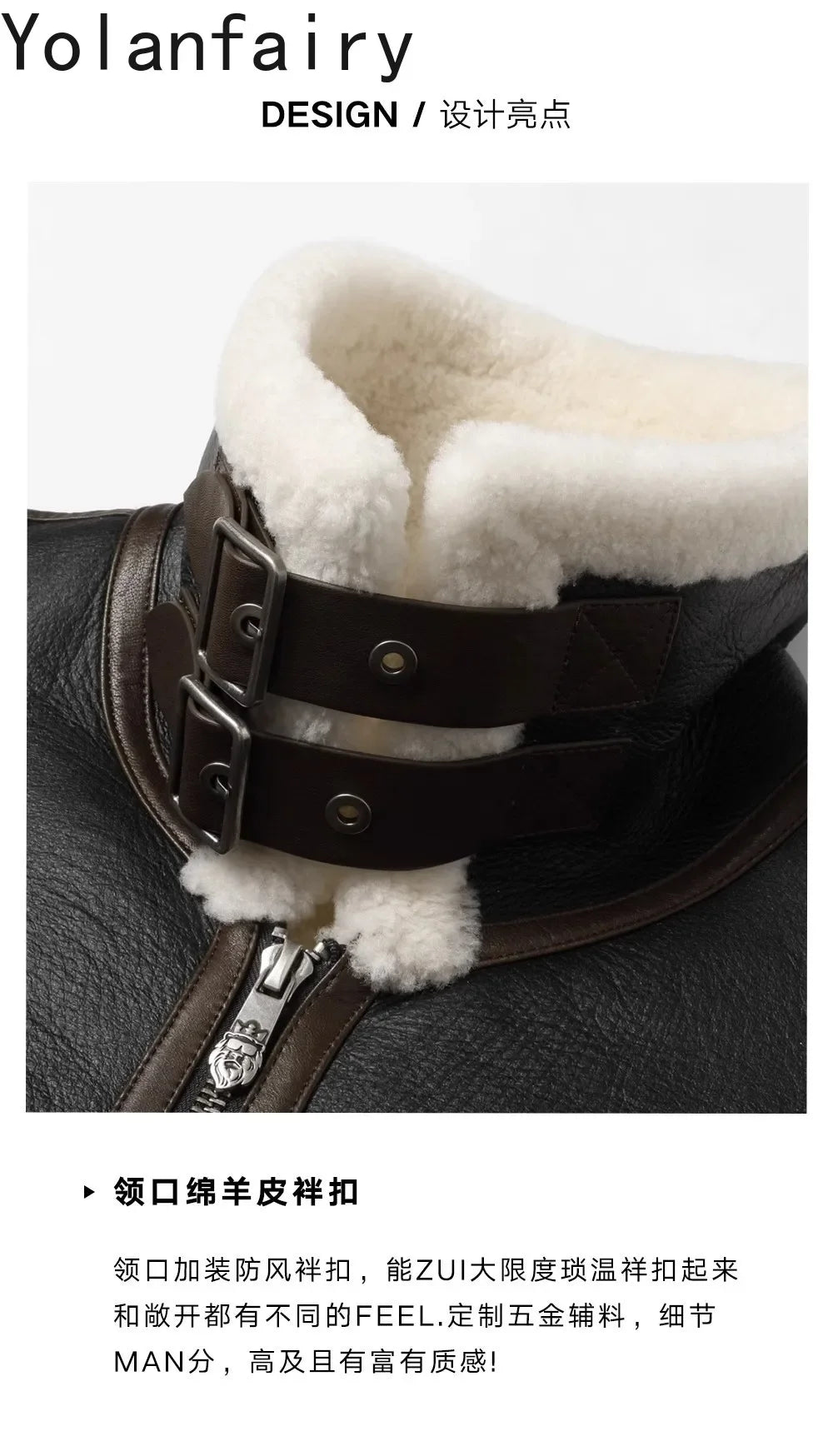 YOLANFAIRY Real Sheepskin Fur Men Jacket Natural Fur Coats Man Luxury Clothing Winter Jacket Black Fur Coat Куртка Мужская 2024 - GONZALES ONLINE SHOP