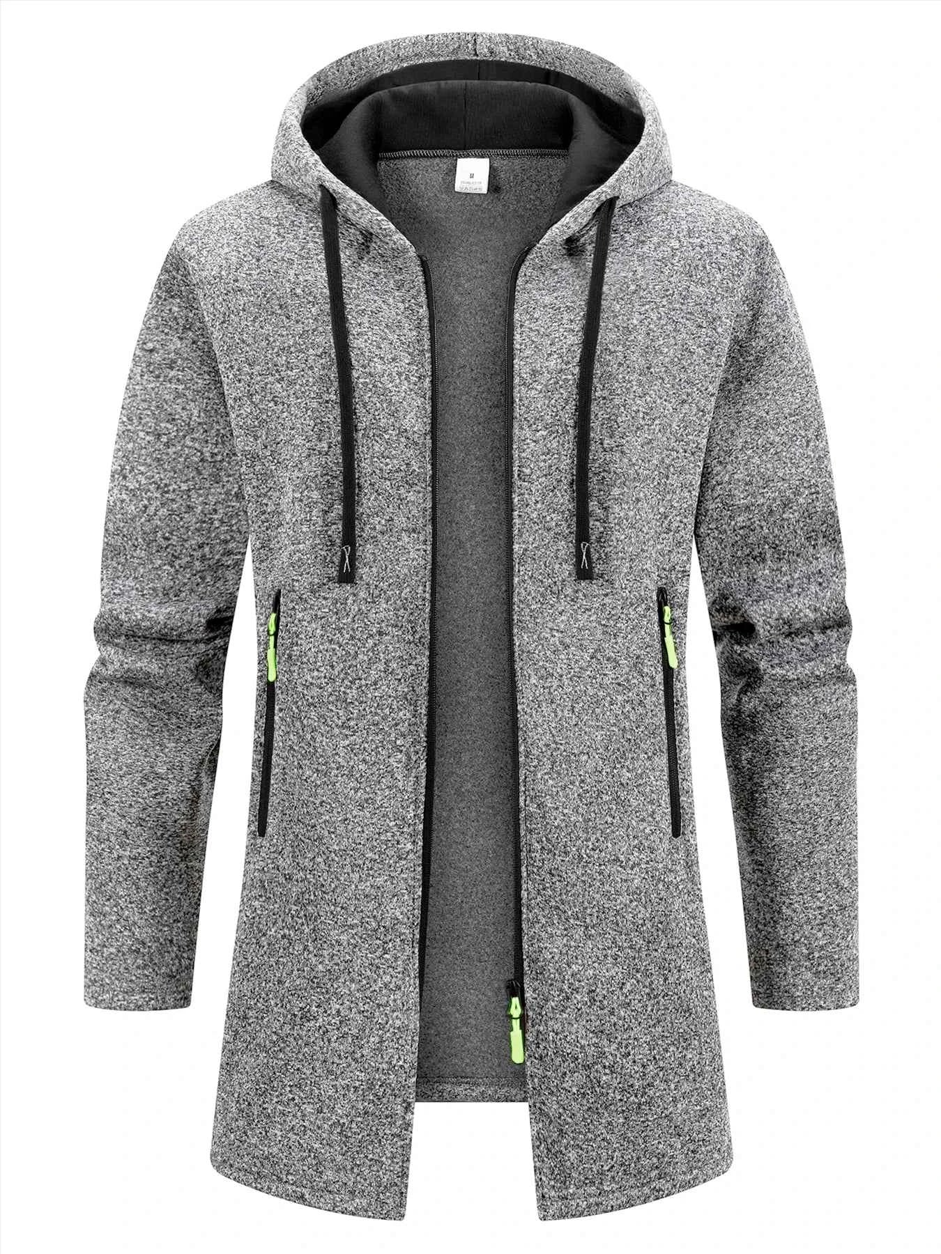 New Streetwear Men's Long Sleeve Sweatshirts for Men Zipper Hooded Oversize Winter Warm Jacket Coat Outdoor Tracksuit Men