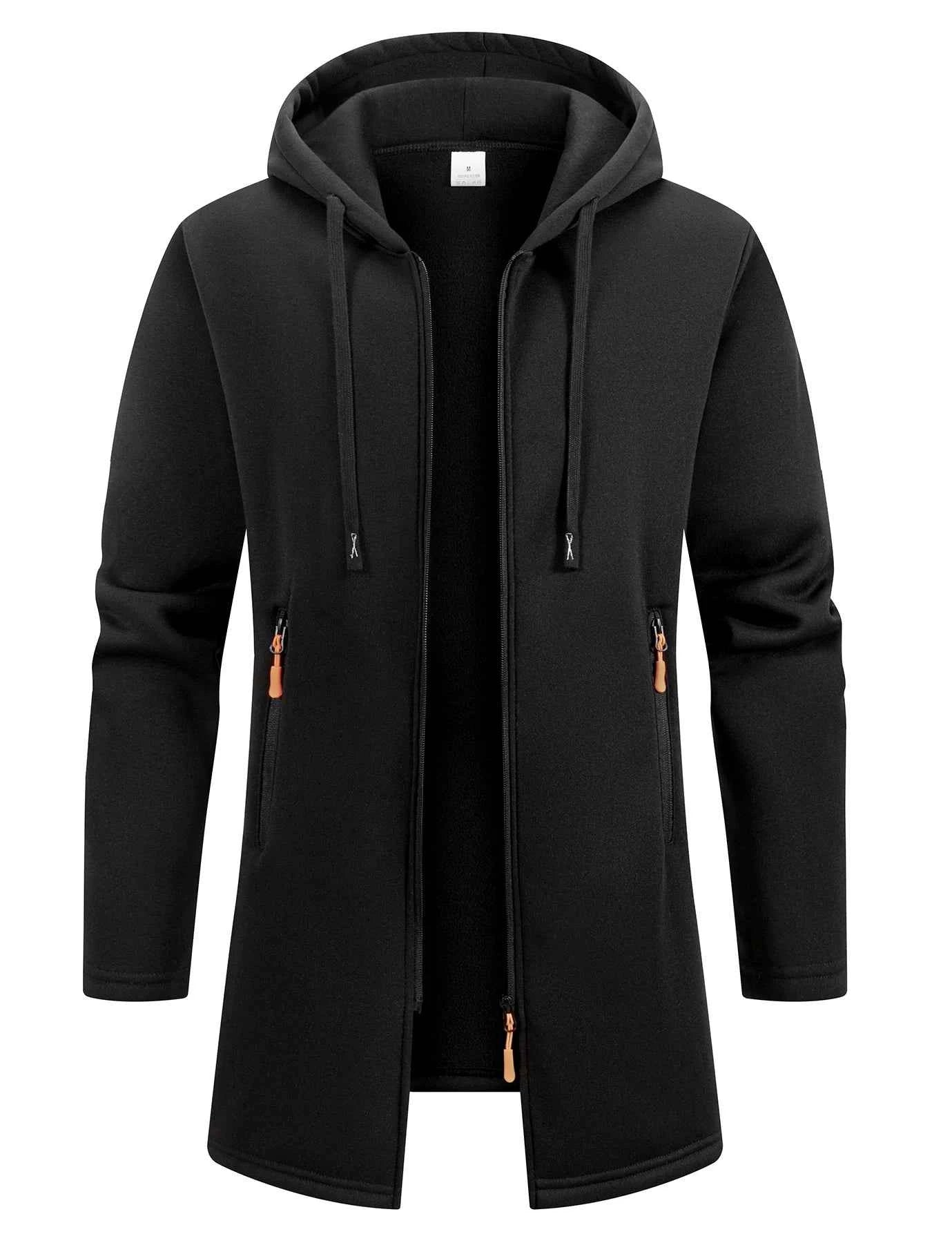 New Streetwear Men's Long Sleeve Sweatshirts for Men Zipper Hooded Oversize Winter Warm Jacket Coat Outdoor Tracksuit Men