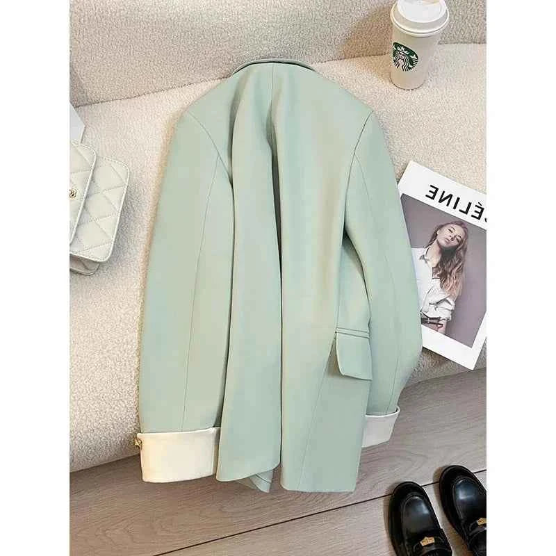 Women's Blazer Coat Spring Autumn Korean Version Leisure Ladies Suit Jacket Design Sense Korean Version Female Suit Top